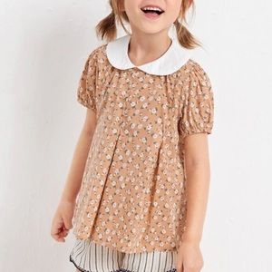 NEW Peter Pan Collar Vintage Fall Floral Shirt